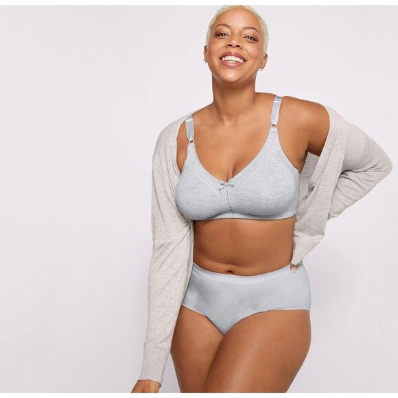 Brand New Bali Women's Size 40B Grey Classic Support Cool Support Fabric - Picture 1 of 13